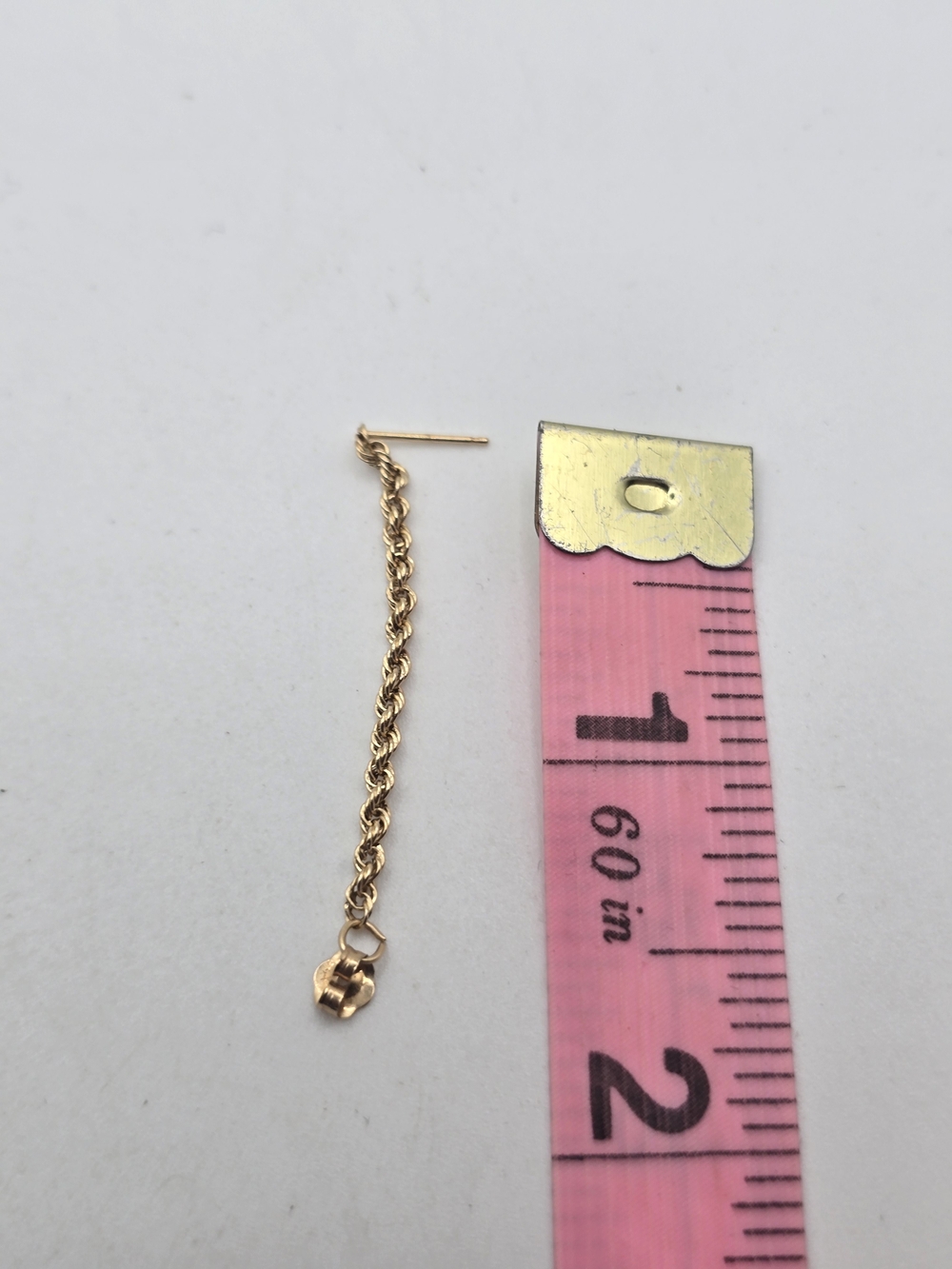 14k Gold Chain Wrap Around Earrings - Picture 3 of 6